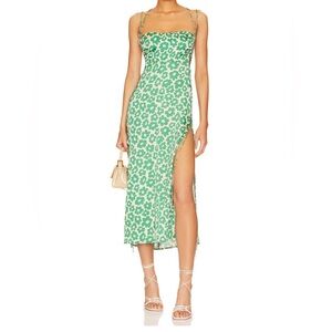 For Love and Lemons Green Midi Dress